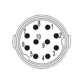 Pin, Insert for Contacts, 8 Pole Configuration