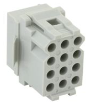 Socket, Insert for Contacts, 12 Pole Configuration